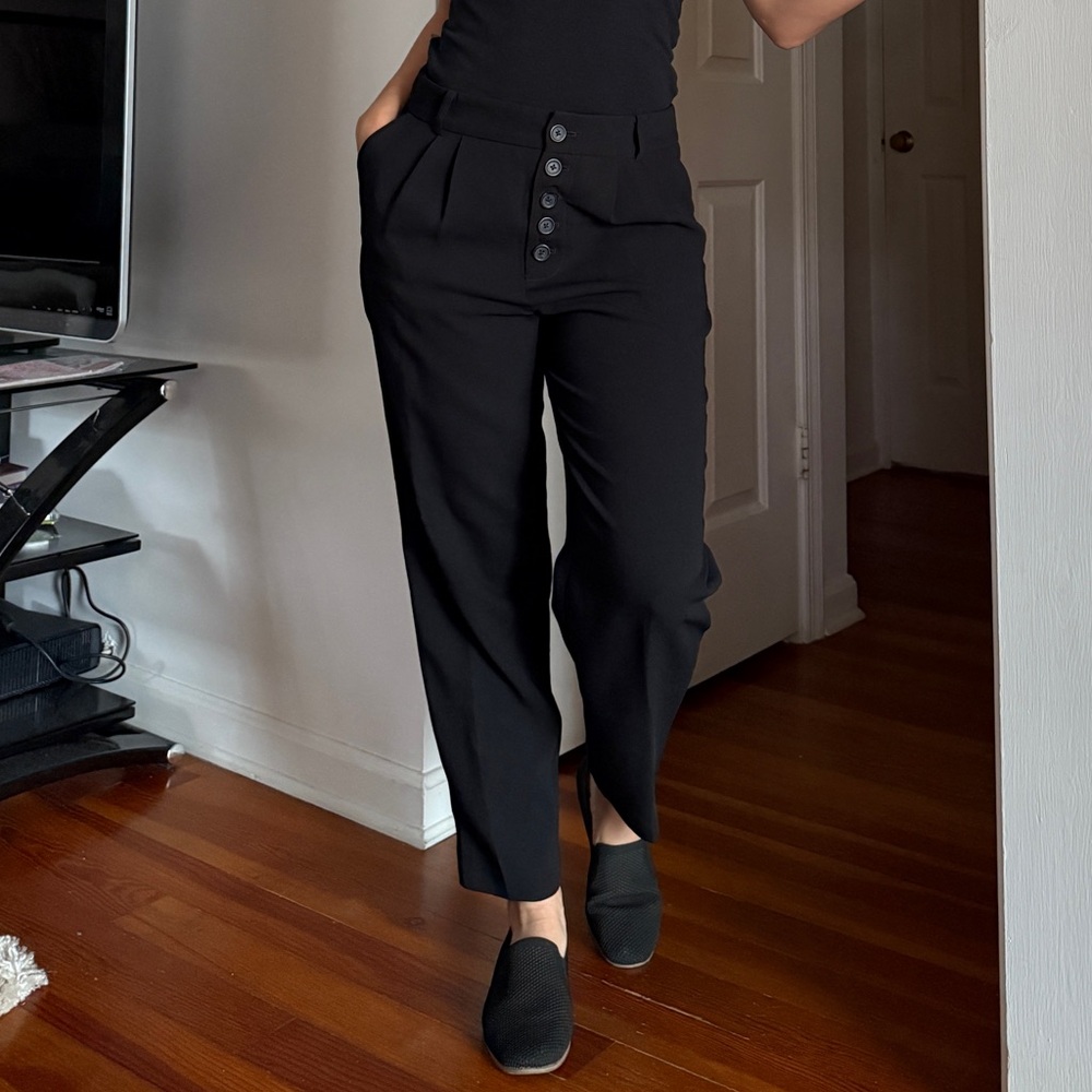 Anthropologie Sasha Button Fly Tapered Trousers